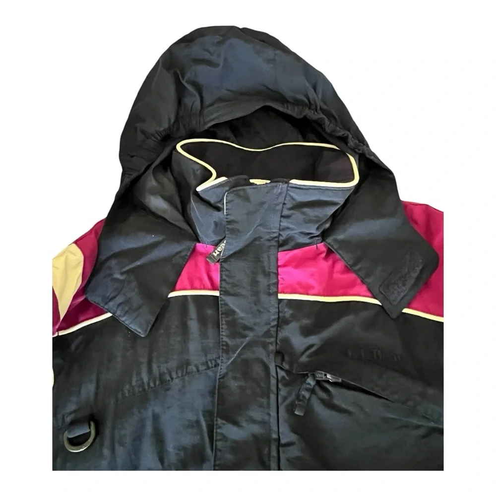 L.L. Bean Kids XL (18) Insulated Hooded Winter Jacket Navy‎ Blue Pink Nylon